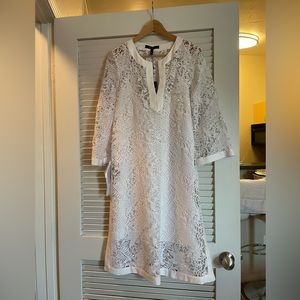 Swimsuit cover, long white lace, BCBGMAXAZRIA, S